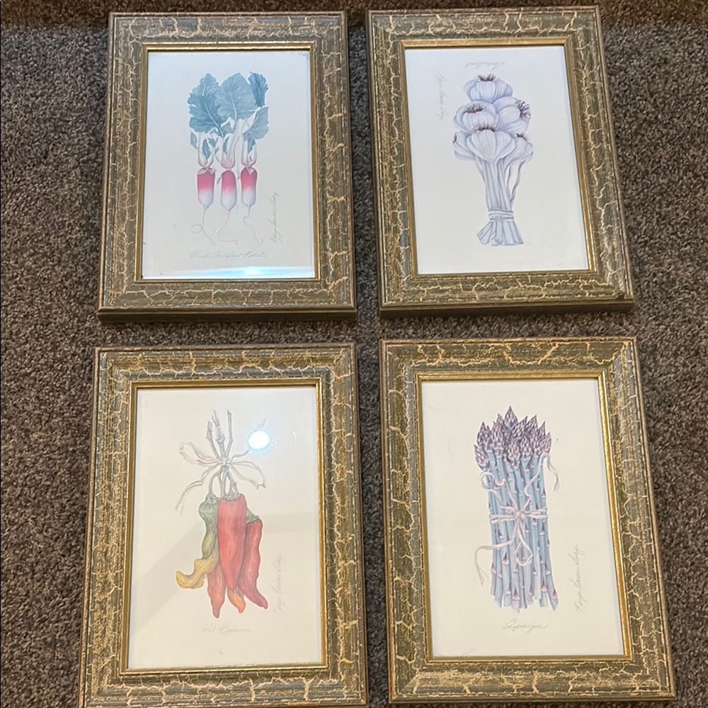 Framed Art Prints Set (4)
